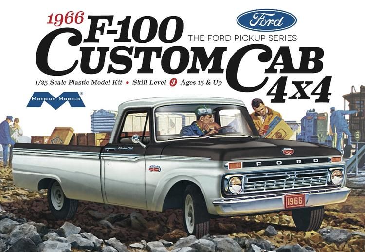 Chargez l'image dans la visionneuse de la galerie, Moebius 1/25 1966 Ford F-100 Custom Cab 4x4
