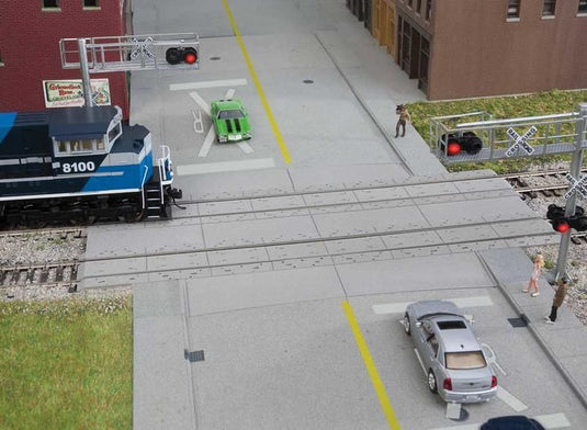 Walthers Cornerstone HO Modern Concrete Grade Crossing - Kit