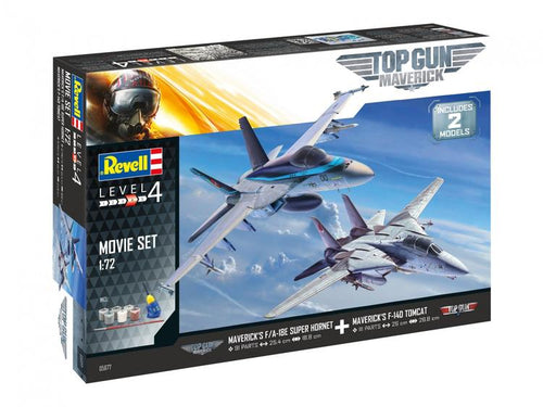 Revell Germany 1/72 Top Gun Movie Gift Set - F/A-18E Super Hornet + F-14D Tomcat