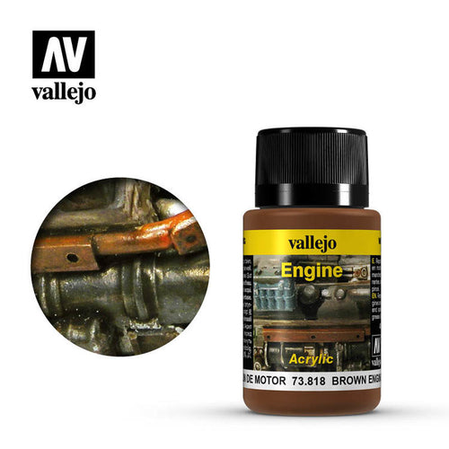 Vallejo Liquid Pigment Brown Engine Soot 40ml.