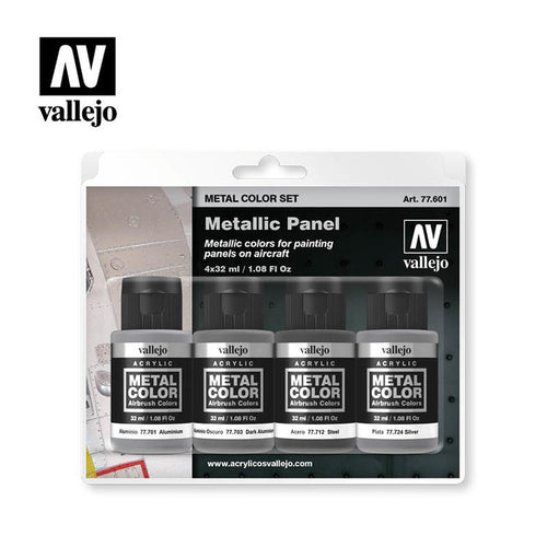 Vallejo Metallic Panel Metal Set 4pcs.