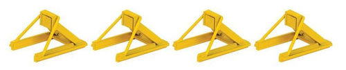 Walthers HO Code 83 Assembled Track Bumper 4-Pack - Yellow
