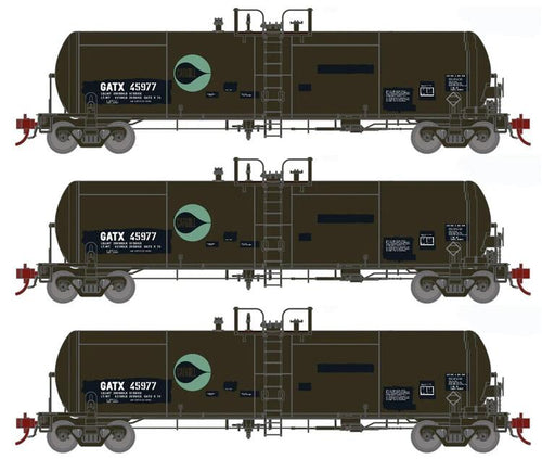 Athearn Genesis HO GATC 20,000-Gallon GS Tank, GATX/Cargill Set of 3