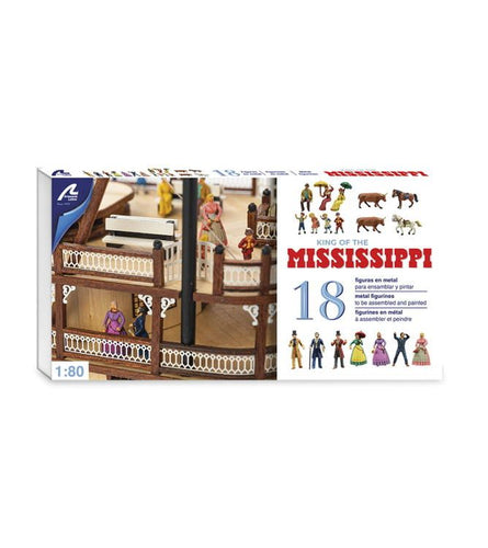 Artesania Latina King Of Mississippi - 18 Figurines en métal non paintes