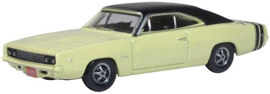 Oxford Diecast HO 1969 Dodge Charger Daytona - Yellow, Black