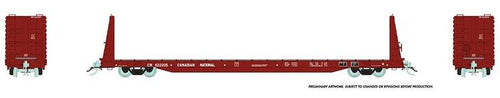 Rapido Trains HO National Steel Car Bulkhead Flatcar - CN (Mineral Brown)