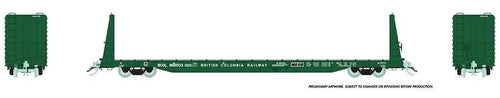 Rapido Trains HO Marine Industries Bulkhead Flatcar - BCR (Dark Green)