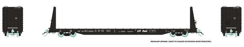 Rapido Trains HO Marine Industries Bulkhead Flatcar - CP Rail (Black)