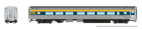 Rapido Trains HO Budd Coach w/HEP VIA Rail #8100 Current (Teal) Scheme
