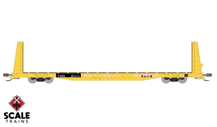 Chargez l&#39;image dans la visionneuse de la galerie, ScaleTrains Rivet Counter HO Scale F68AH Bulkhead Flat Car - TTPX #81171
