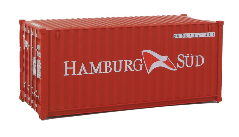Load image into Gallery viewer, Walthers SceneMaster HO conteneur 20 pi à parois ondulées – Hamburg Süd (949-8058)
