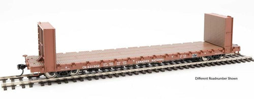 Walthers Mainline HO 60' Pullman-Standard Bulkhead Flatcar (48' IL) - Canadian National CN