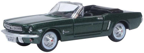 Oxford Diecast HO 1965 Ford Mustang Convertible - Top Down (Ivy Green)