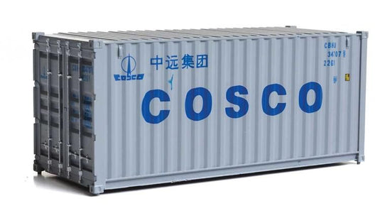 Walthers SceneMaster HO conteneur 20 pi à parois ondulées – COSCO (China Ocean Shipping) (949-8071)