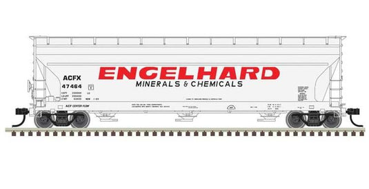 Atlas Master Line HO ACF 4650 Centerflow Covered Hopper Pre-1971 Version - Engelhard / ACFX : #47455