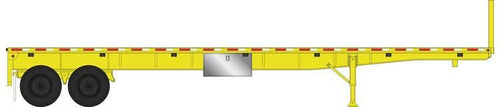 Walthers SceneMaster HO 40' Flatbed Trailer - 2-Pack - Yellow