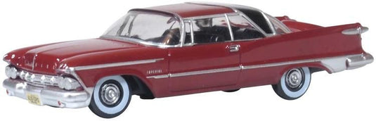 Oxford Diecast HO 1959 Imperial Crown 2-Door Hardtop - Radiant Red, Black