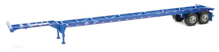 Load image into Gallery viewer, Walthers SceneMaster HO châssis porte-conteneur – 53 pi, bleu (949-4601)
