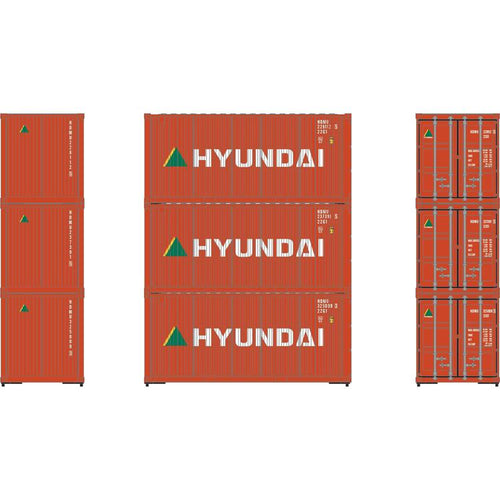 Athearn Ready To Roll HO 20' Corrugated Container, Hyundai / HDMU #2 (3)