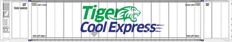 Load image into Gallery viewer, Walthers SceneMaster HO conteneur frigorifique 53 pi – Tiger Cool Express (949-8708)
