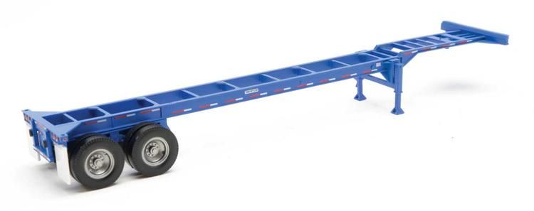 Load image into Gallery viewer, Walthers SceneMaster HO châssis porte-conteneur – 40 pi, bleu (949-4551)
