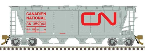 Atlas Master Line HO Slab-Side Covered Hopper - Canadian National / CN : #352100