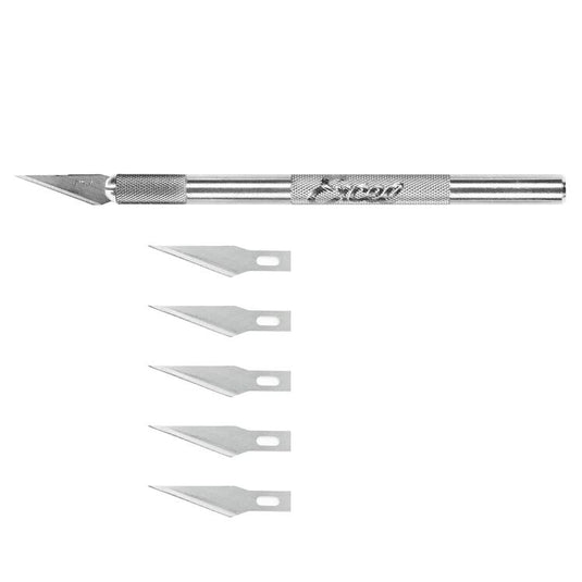 Excel K1 Round Aluminum Handle Knife - w/Safety Cap & (5)