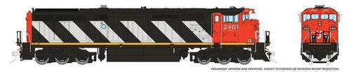 Rapido Trains HO GE Dash8-40CM w/DCC & Sound - Canadian National : #2401