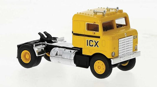 Brekina HO Kenworth 1950 Bullnose Tractor - Illinois California Express - Yellow, Black