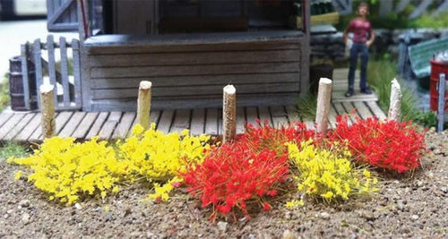 Bachmann SceneScapes Grass Tufts - Yellow Red 1/4  .6cm Tall Fibers pkg(100)