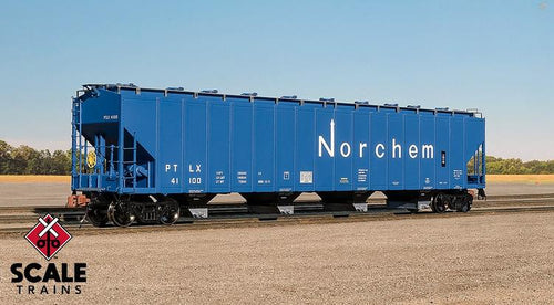 ScaleTrains Rivet Counter HO Pullman-Standard 5820 Covered Hopper - Norchem / PTLX #41100