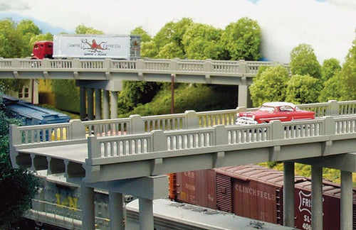 Rix Products HO Vintage Highway Overpass - Includes Pier - Kit - Scale 50' 15.2m