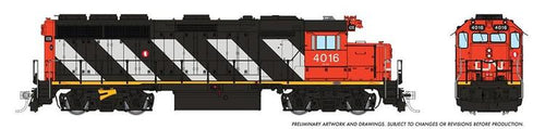 Rapido Trains HO GMD GP40 w/DCC & Sound - Canadian National (Zebra stripes)