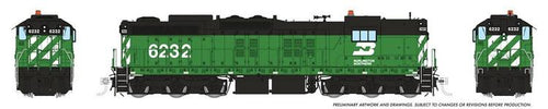 Rapido Trains HO EMD SD9 w/DCC & Sound - Burlington Northern
