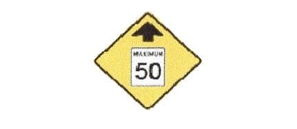 Load image into Gallery viewer, Signalisation C&amp;G HO – Signal avancé de limite de vitesse – 70 km/h (D-70-70KMH)
