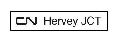 Signalisation C&G HO – Panneau CN « Prochaine gare » – Hervey Jct (CN-117-HERVEYJCT)