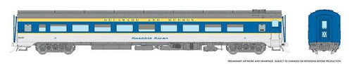 Rapido Trains HO CC&F Lightweight Coach - Delaware & Hudson