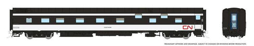 Rapido Trains HO CC&F Duplex Sleeper - CN 1961 : #1127 / Elmira