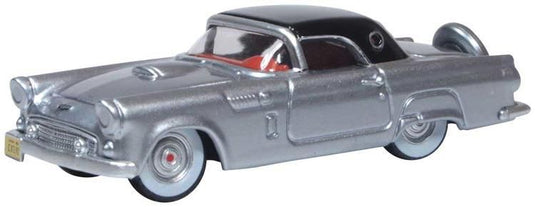 Oxford Diecast HO 1956 Ford Thunderbird - Metallic Gray, Raven Black