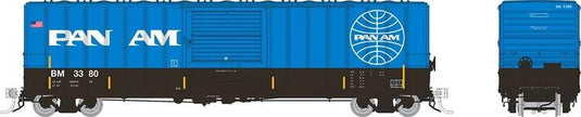 Rapido Trains HO PC&F 5241cuft boxcar : Pan-Am (B&M)