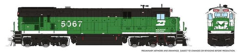 Rapido Trains HO GE C36-7 w/DCC & Sound - Burlington Northern