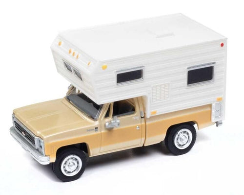 Classic Metal Works HO 1977 Chevrolet Fleetside Camper Pickup Truck - Neutral, Buckskin