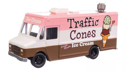 Walthers SceneMaster HO Morgan Olson Route Star Van - Traffic Cones Ice Cream Food Truck