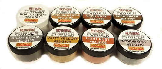 Monroe Model Colored Weathering Powder Assortment - 8 Colors Each: 1oz 28.3g