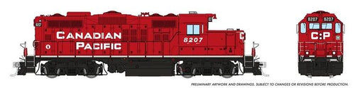Rapido Trains HO GMD GP-9u w/DCC & Sound - Canadian Pacific (Block w/o Beaver)
