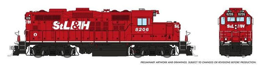 Rapido Trains HO GMD GP-9u w/DCC & Sound - StL&H : #8206
