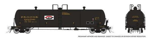 Rapido Trains HO Procor 20K gal. Tank Car: As Delivered Split P Logo - UTLX