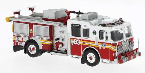 Brekina HO 2015 KME Severe Service Fire Truck - New York Fire Department #83 Bronx Port Morris