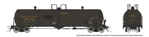Rapido Trains HO Procor 20K gal. Tank Car: Late w/Old Logo - PROX