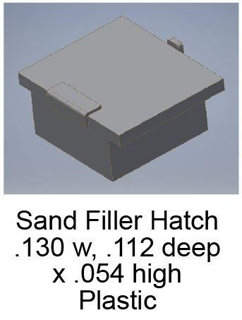 Cal Scale HO Square Sand Filler Hatch - Plastic - pkg(2)